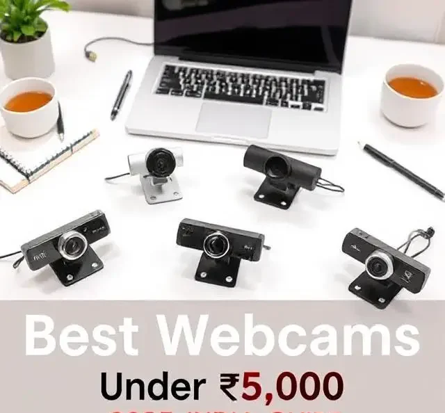 Top budget webcams under ₹5000 displayed on a desk – 2025 guide for Indian users